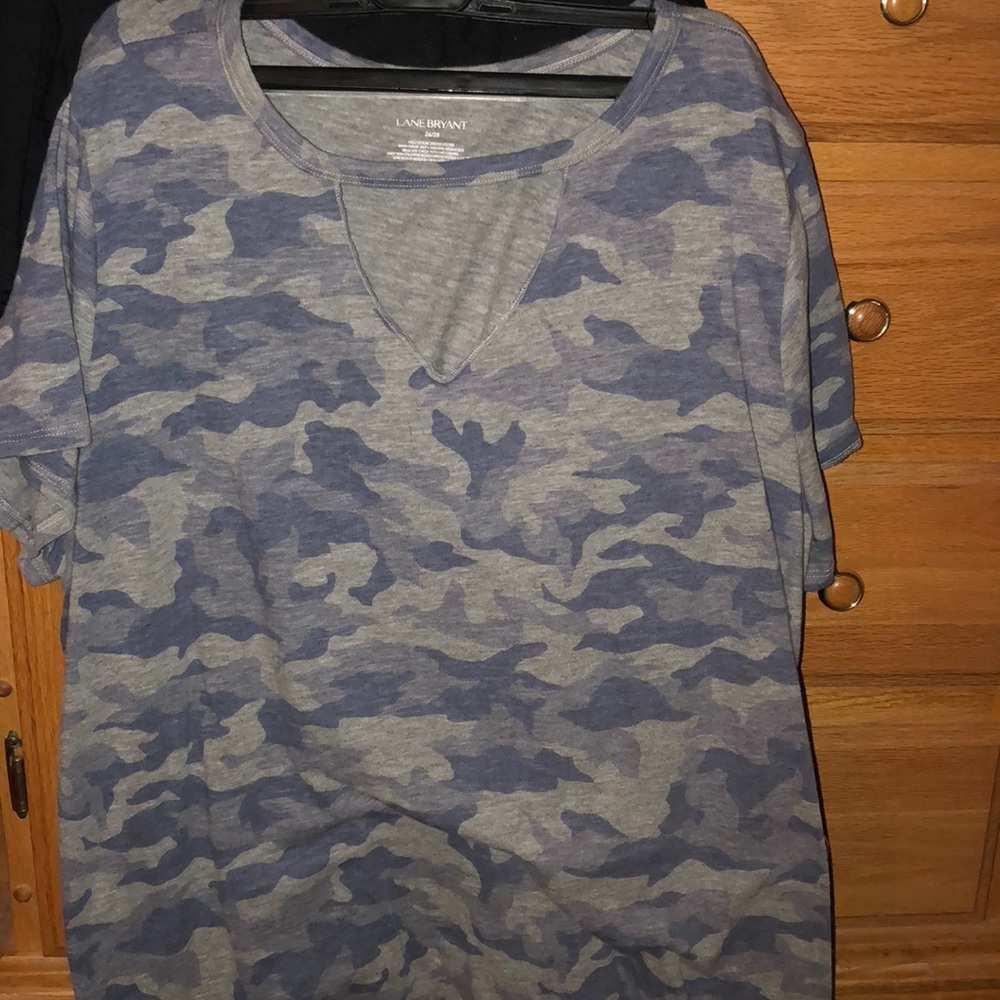 Lane Bryant camo top.